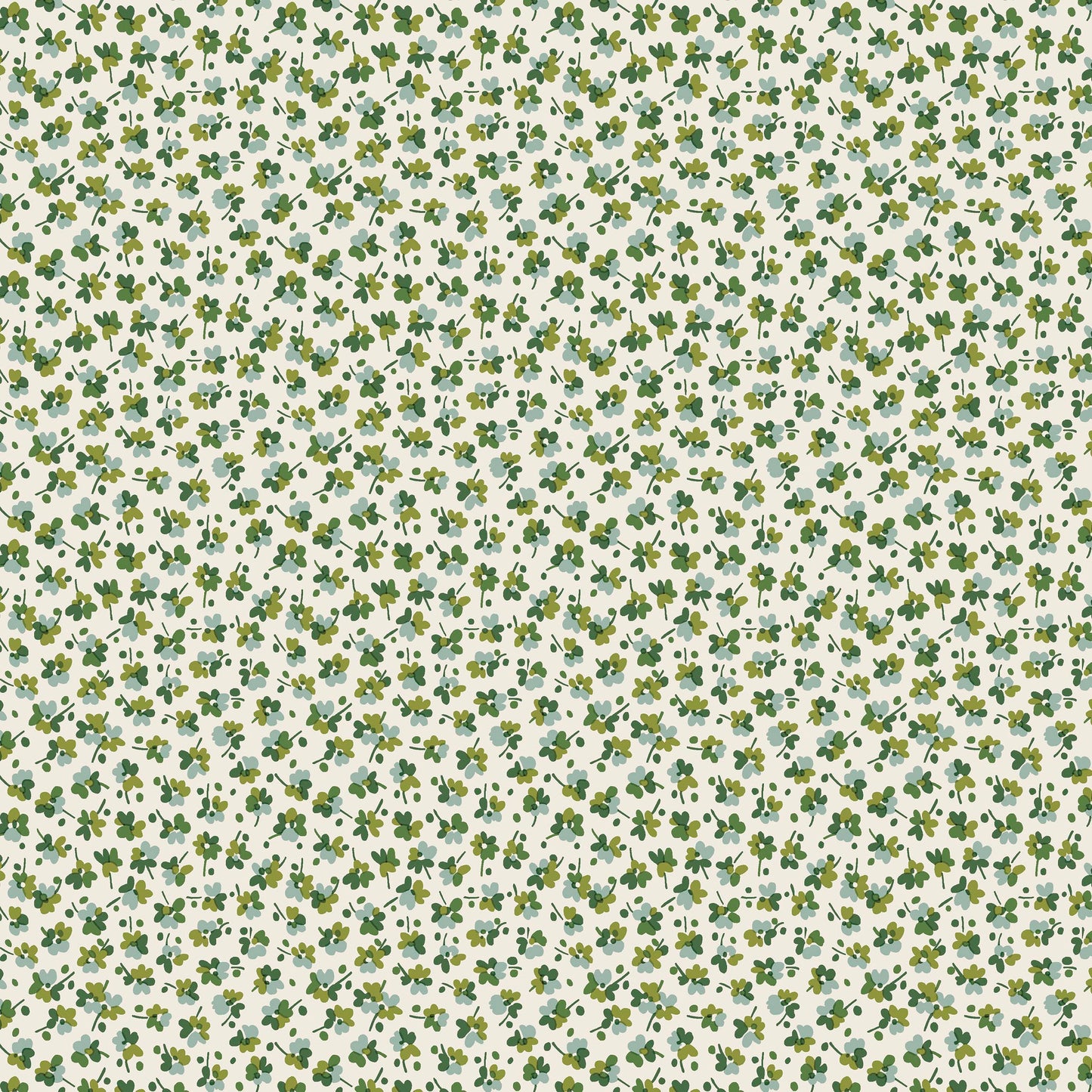 Autumn Woodland Fabric || Liberty of London Quilting Cotton || Clover Speckle in Green