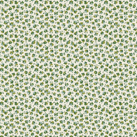 Autumn Woodland Fabric || Liberty of London Quilting Cotton || Clover Speckle in Green