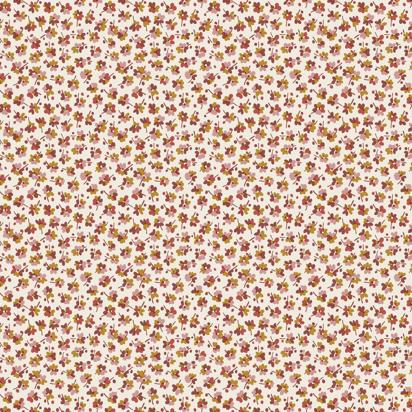 Autumn Woodland Fabric || Liberty of London Quilting Cotton || Clover Speckle in Rust