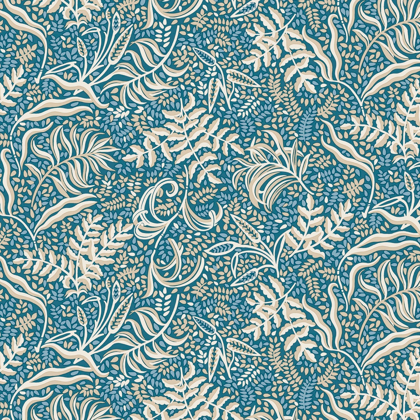 Autumn Woodland Fabric || Liberty of London Quilting Cotton || Rustling Grasses in Blue