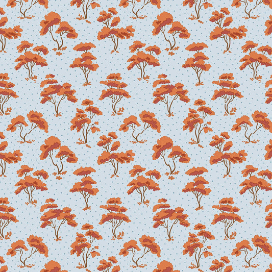 Autumn Woodland Fabric || Liberty of London Quilting Cotton || Woodland Wander in Blue