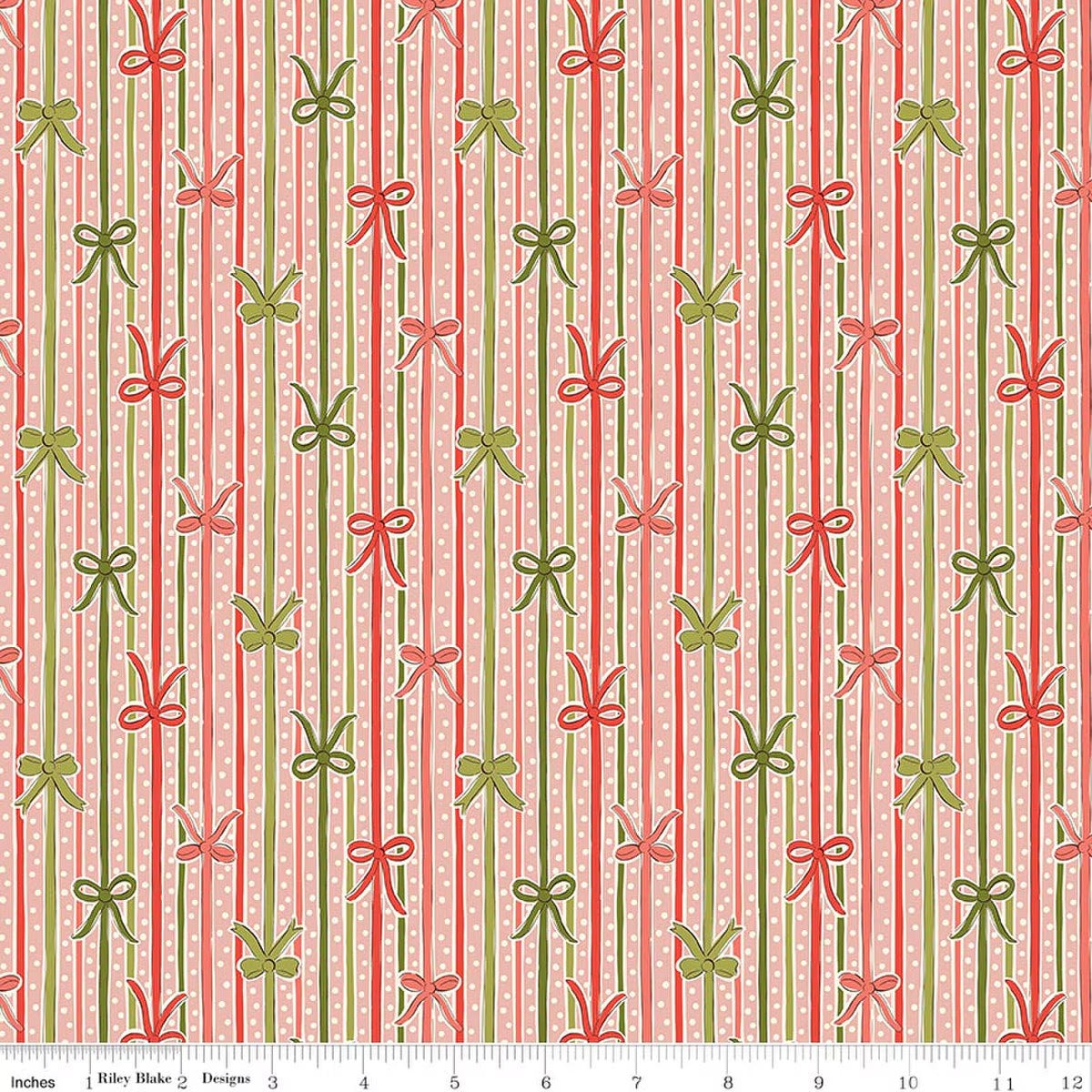Festive Magic || Liberty Fabrics|| Ribbon Stripe D