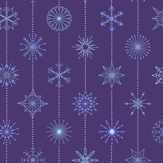 Century Prints - Deco Frost by Giucy Giuce - Winter plum Snowflakes