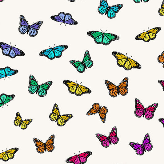 Color Wheel Fabrics by Alison Glass - Day Butterfly Rainbow