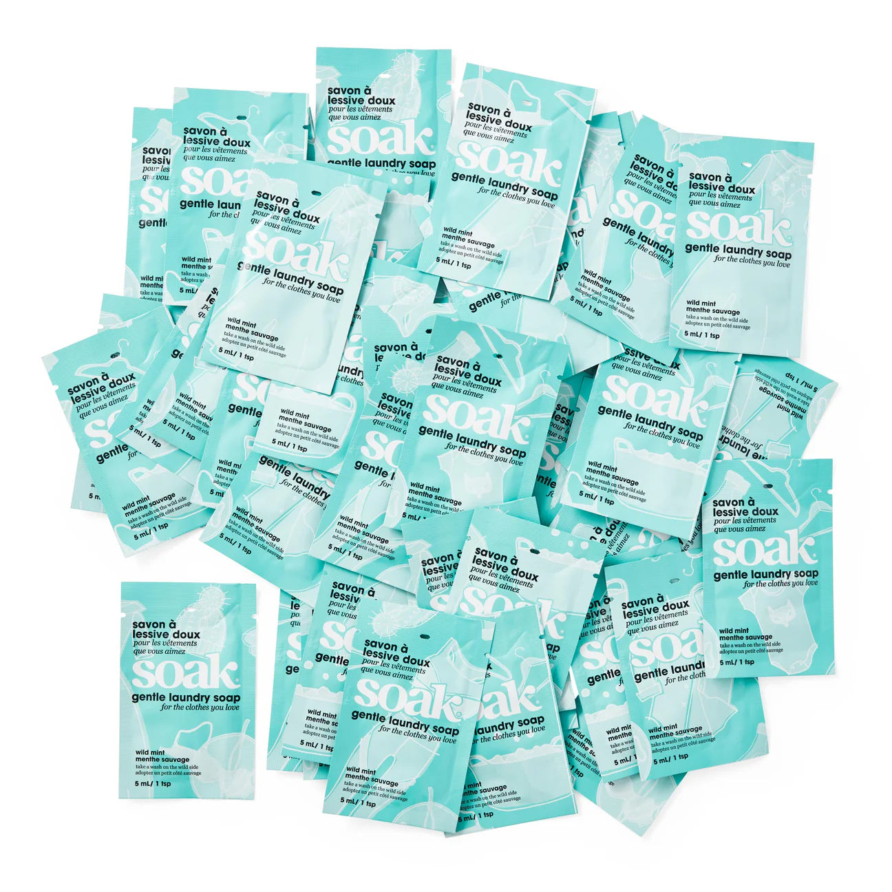 Minisoak Laundry Soap: 1 tsp/5 mL | 8+ washes per sachet