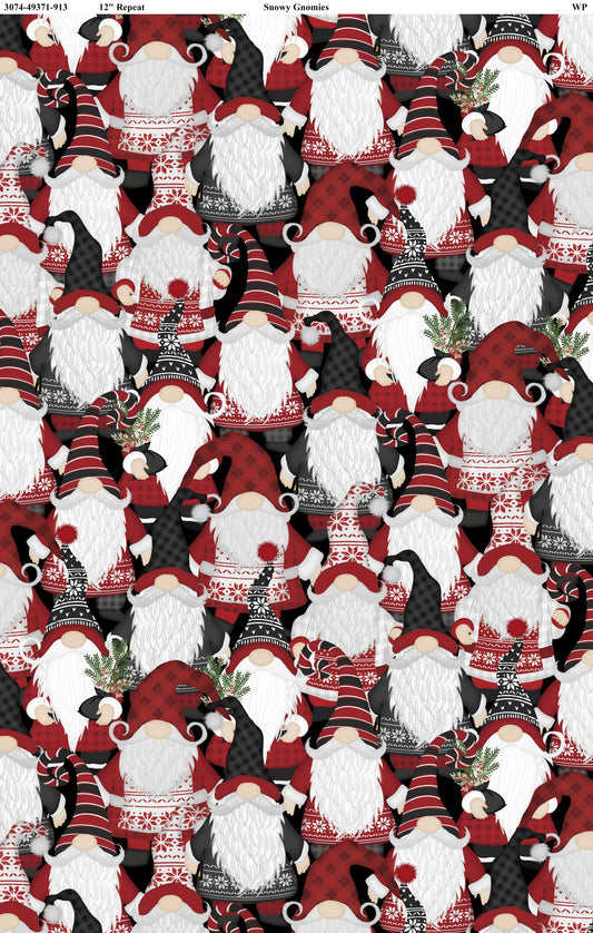 Snowy Gnomies || Wilmington Prints || Holiday Gnomes