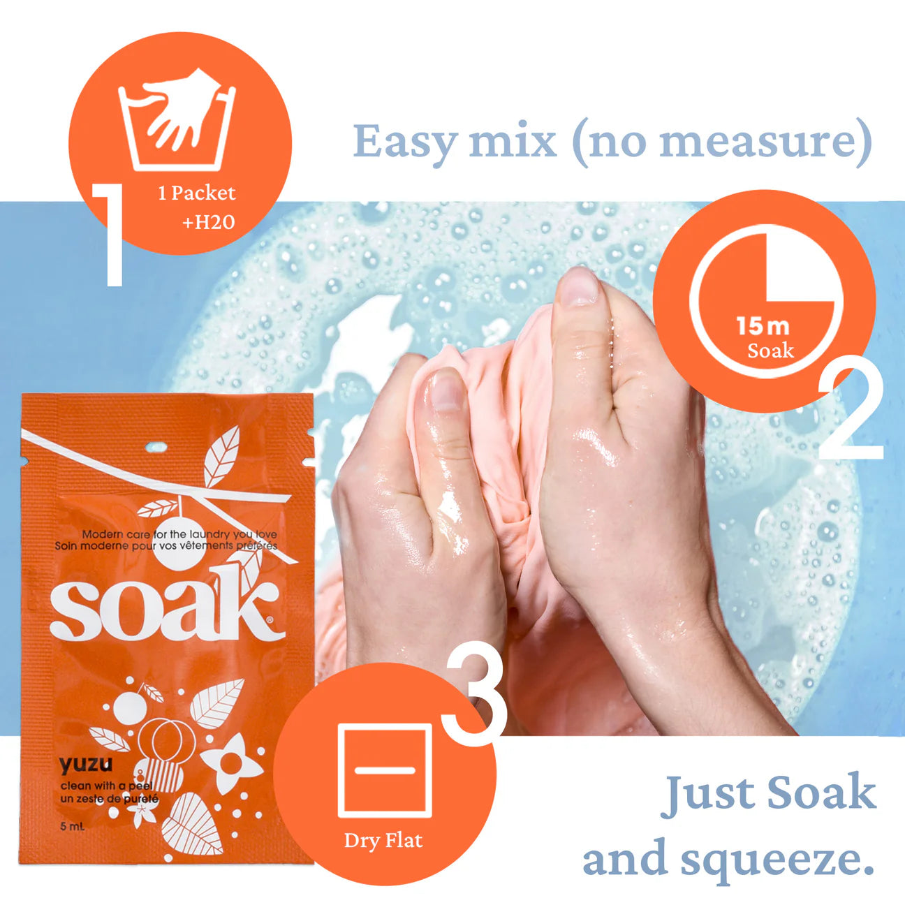 Minisoak Laundry Soap: 1 tsp/5 mL | 8+ washes per sachet