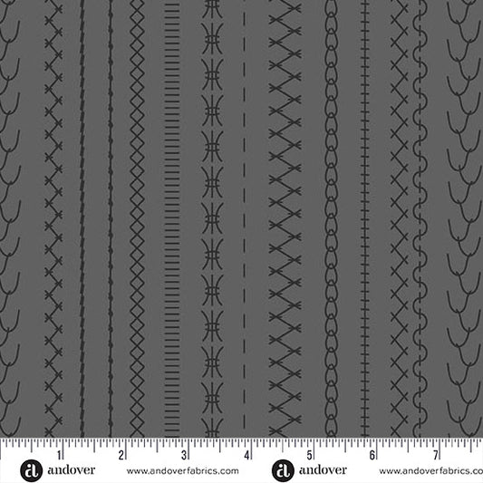 Jinny Fabrics || Alison Glass || Crazed in Charcoal