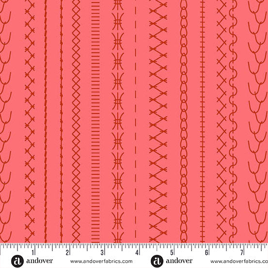 Jinny Fabrics || Alison Glass || Crazed in Strawberry