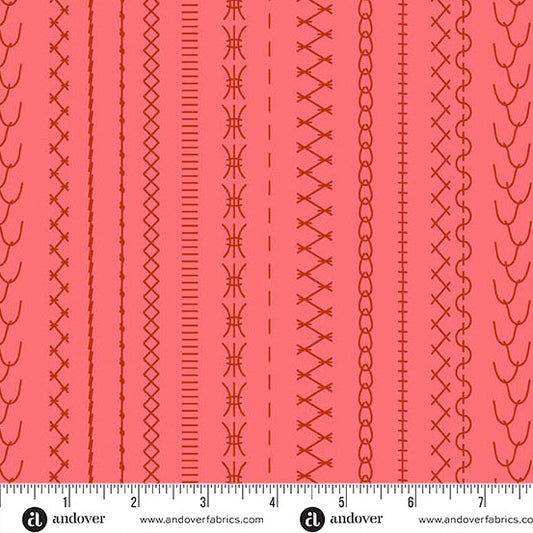Jinny Fabrics || Alison Glass || Crazed in Strawberry
