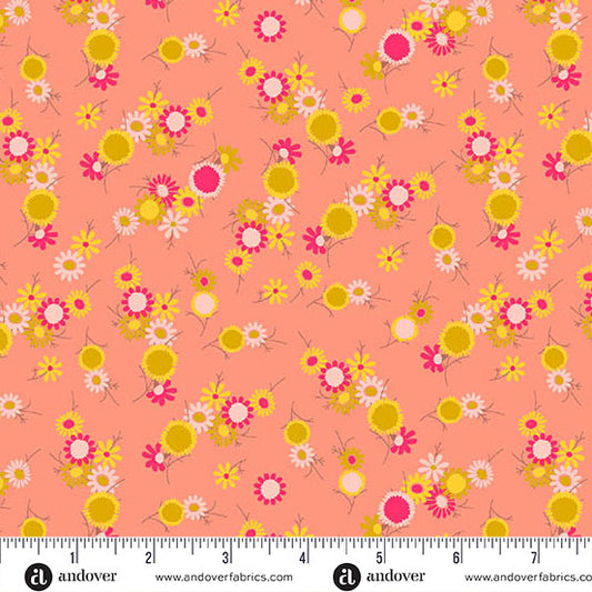 Jinny Fabrics || Alison Glass || Daisy Chain in Flamingo