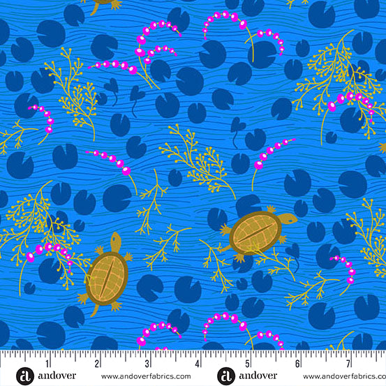 Menagerie || Alison Glass || Turtle Light Cobalt || Preorder, Arrives December / January