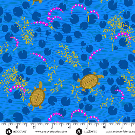 Menagerie || Alison Glass || Turtle Light Cobalt || Preorder, Arrives December / January