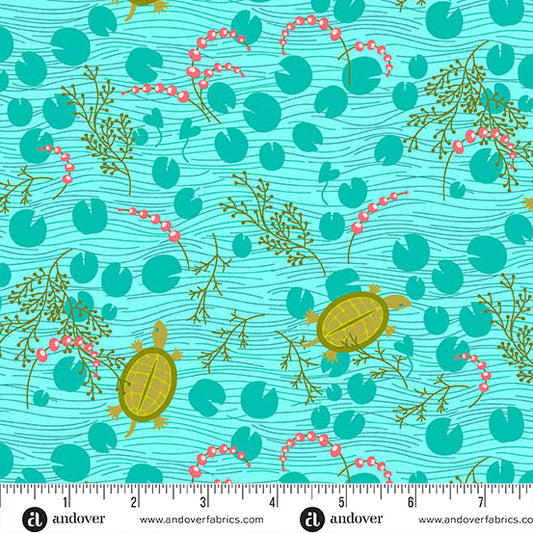 Menagerie || Alison Glass || Turtle Light Aqua || Preorder, Arrives December / January