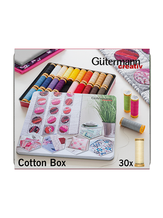 Gutermann Creativ Cotton Box - 30 100m Spools Cotton Thread