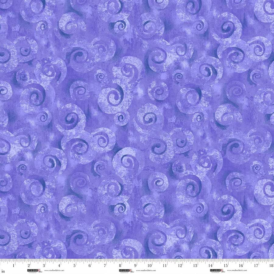 Spiral Storm 118" Wide Backing || Studio E || Purple