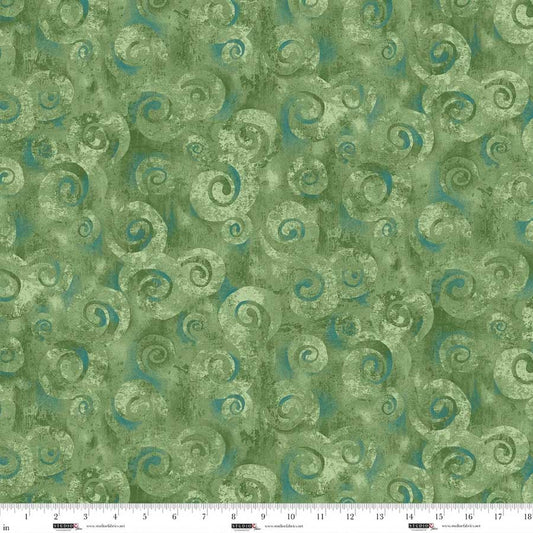 Spiral Storm 118" Wide Backing || Studio E || Matcha