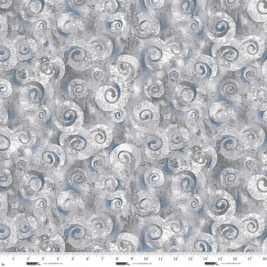 Spiral Storm 118" Wide Backing || Studio E || Pigeon