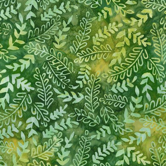 Junglescape Batik Fabric - Lund Studios - Sage