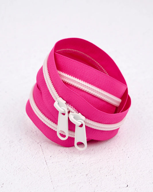 Handbag Zipper || Renaissance Ribbon || Acid Pink