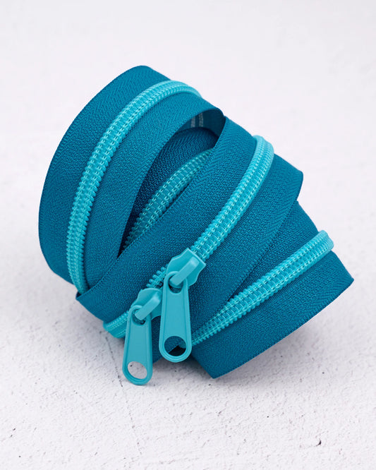 Handbag Zipper || Renaissance Ribbon || Aquamarine