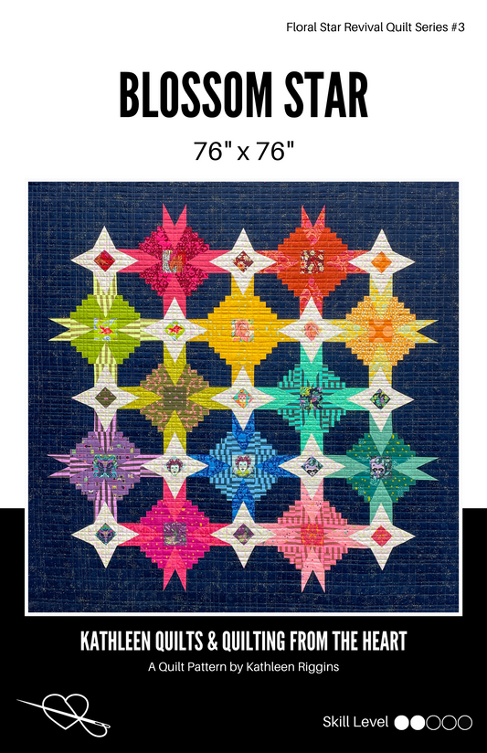 Blossom Star Quilt Pattern - Paper Copy - Wholesale 5 Copies