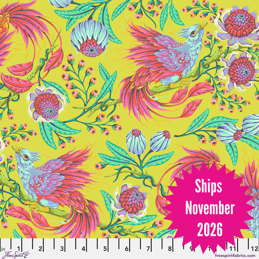 Tula Pink's Legendary || Cotton Lawn || Hot Wings - Apple || Pre-order, Arrives November 2026