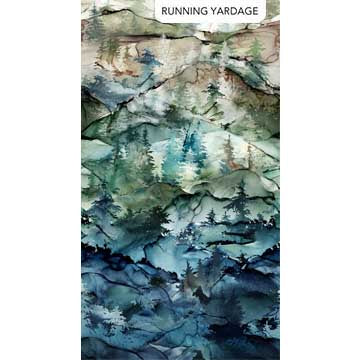 Northern Peaks Fabric - Melanie Samra - Mountain Running Yardage