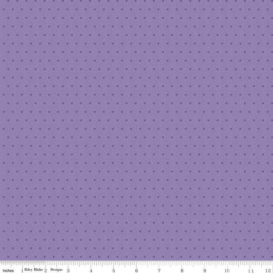 Stitcher's Flannel - Riley Blake - Dots Purple