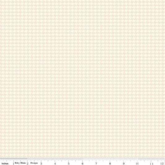 Stitcher's Flannel - Riley Blake - Houndstooth - Cream