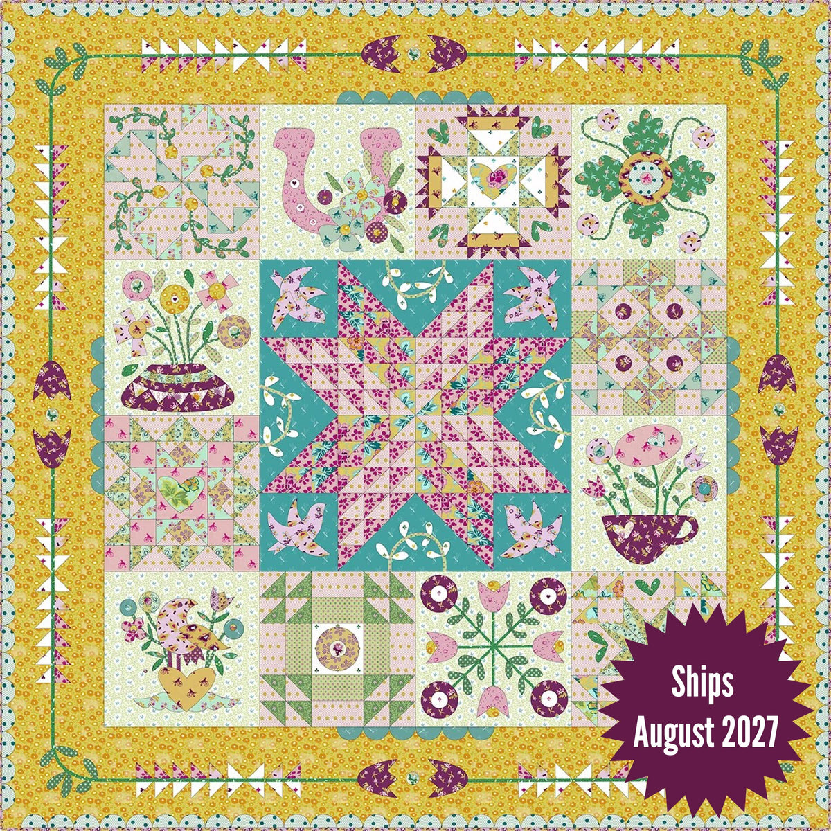 Hannah's Sampler BOM - Fabric Pack || Memory Lane || Sarah Fielke || PreOrder, Ships August 2027