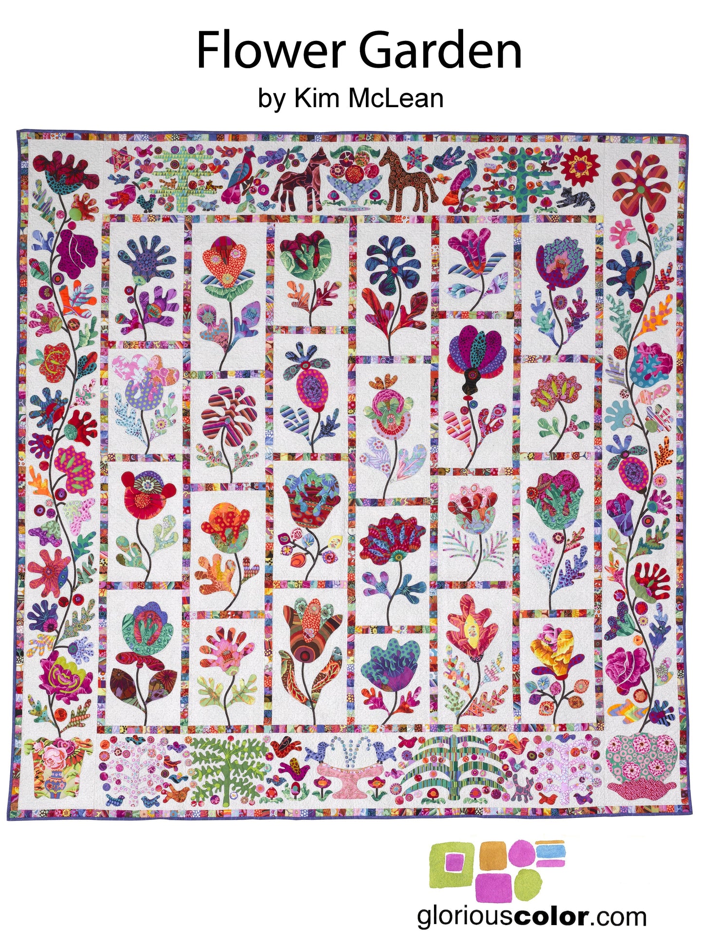 Flower Garden Appliqué Pattern || Kim Mclean