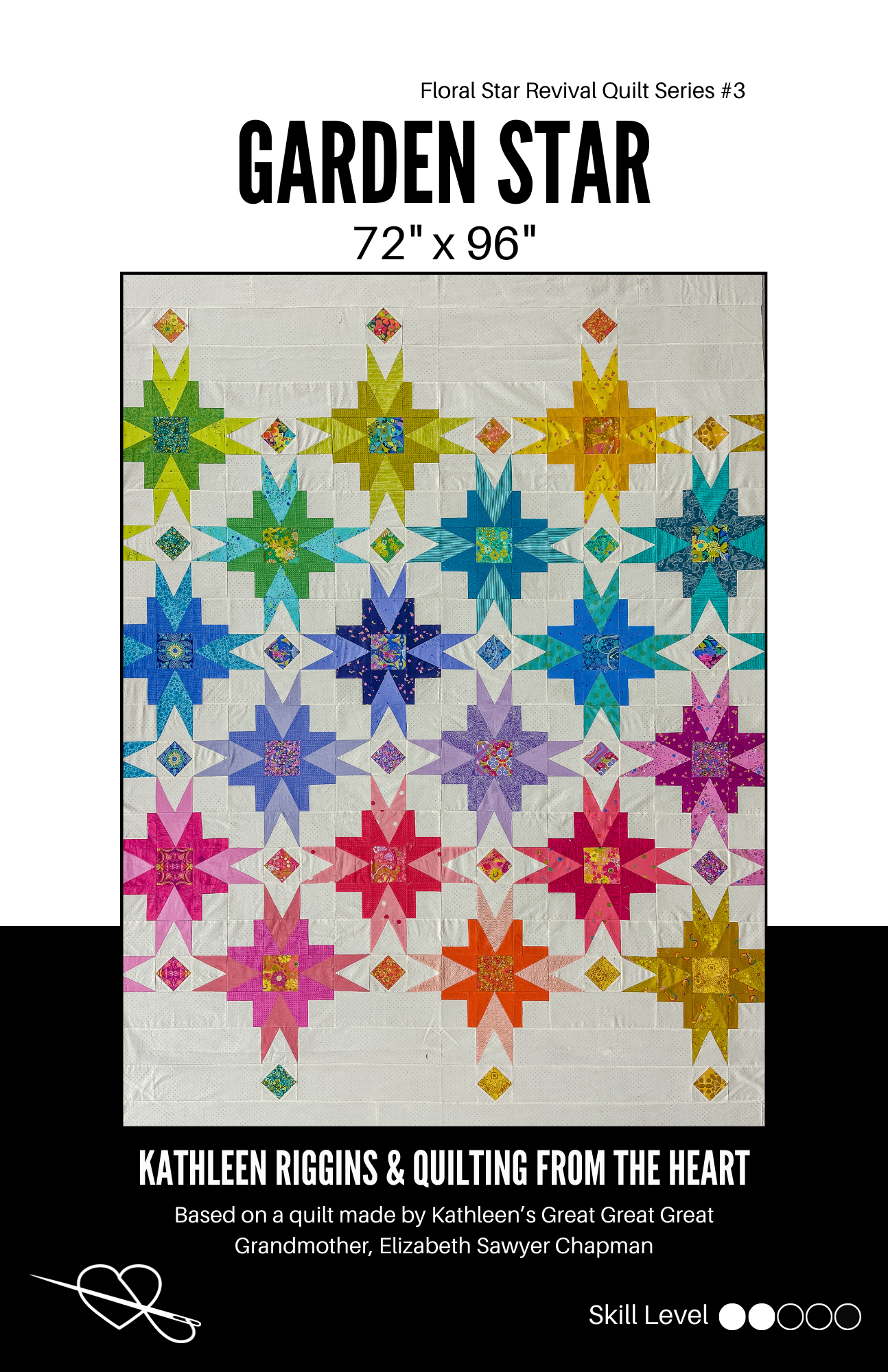 Floral Star Revival Quilt Series -- All Four Patterns -- Paper Copies