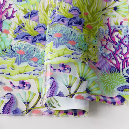 Tula Pink Vinyl: Floral Reef Reef What You Sew ½ Yard Cut -- PreOrder, Arrives May 2026