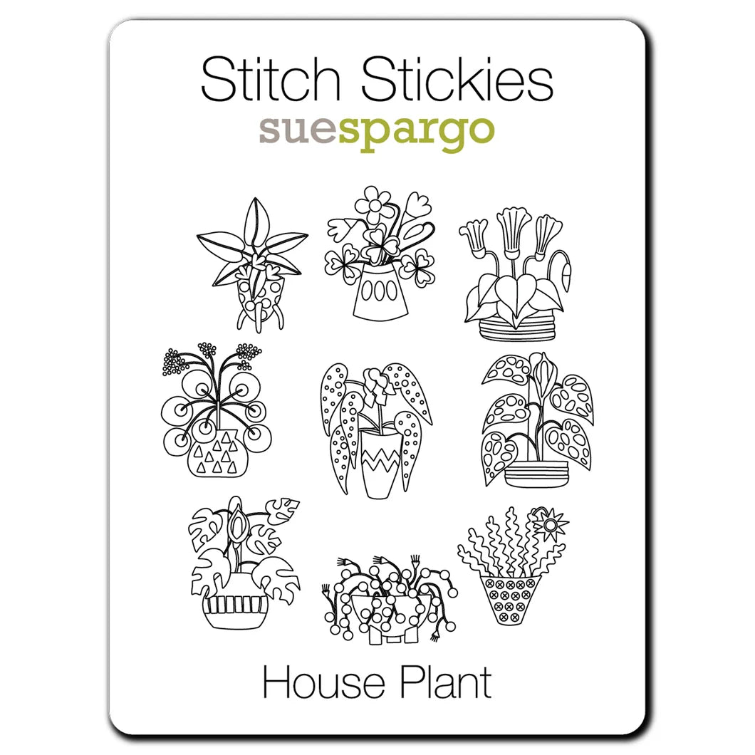 House Plants || Stitch Stickies || Sue Spargo
