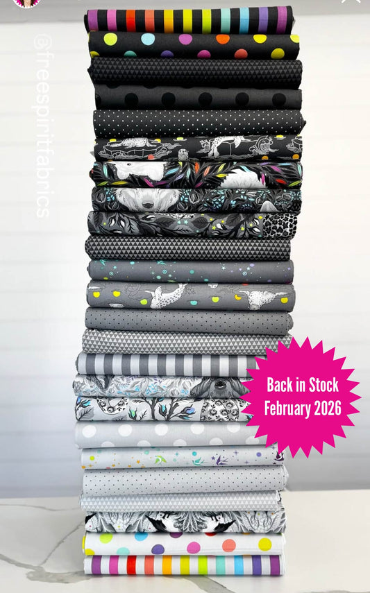 Tula Pink Graywork and Graywork True Colours Bundle - 24 Fabrics || Preorder, Ships February 2025