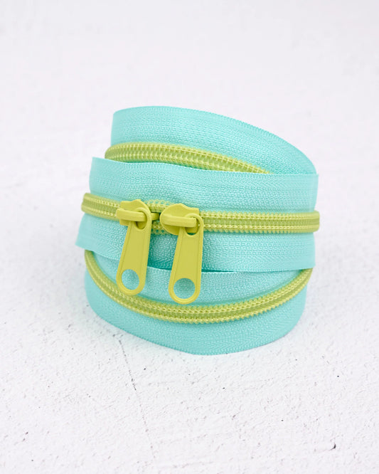 Handbag Zipper || Renaissance Ribbon || Lime Splash