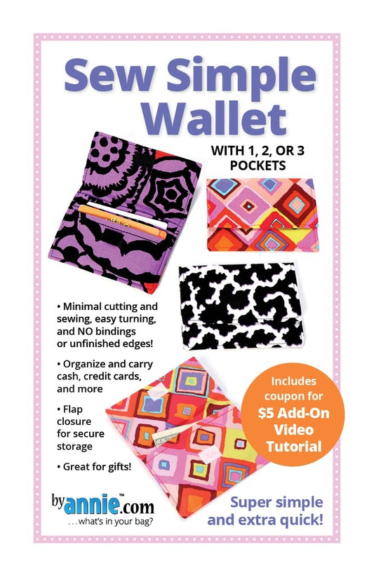 Sew Simple Wallet Pattern - By Annie