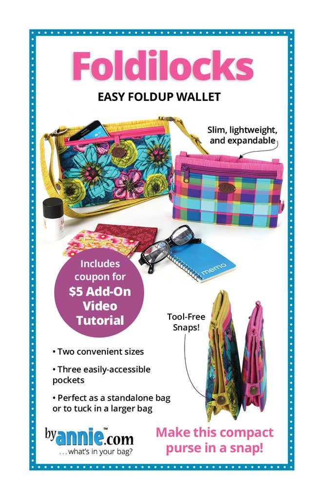 Foldilocks || Easy Fold Up Wallet Pattern || By Annie