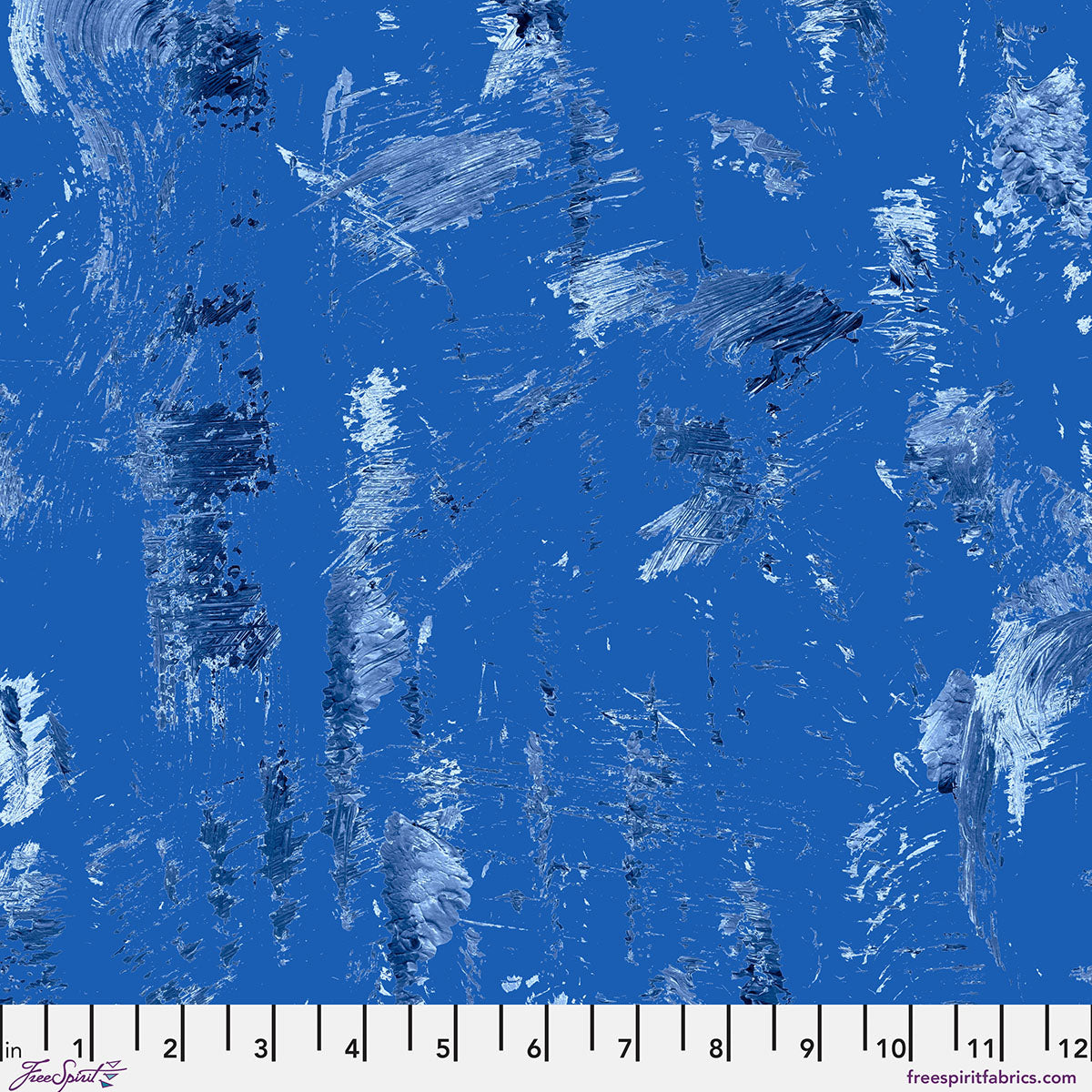 Hue Fabrics || Giucy Giuce || Brushstrokes in True Blue