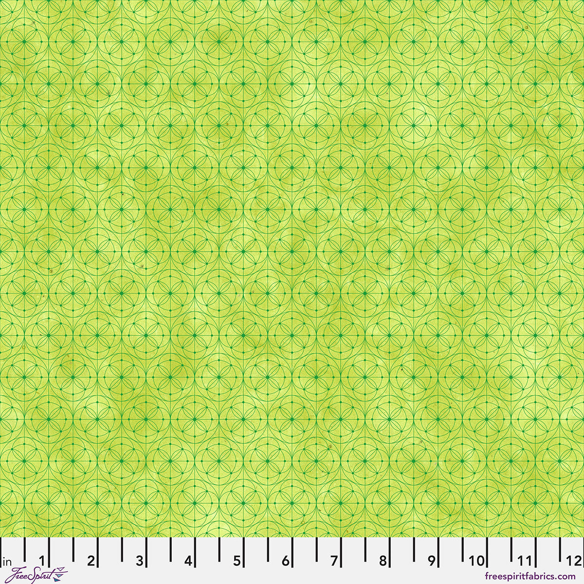 Hue Fabrics || Giucy Giuce || Geo in Lime