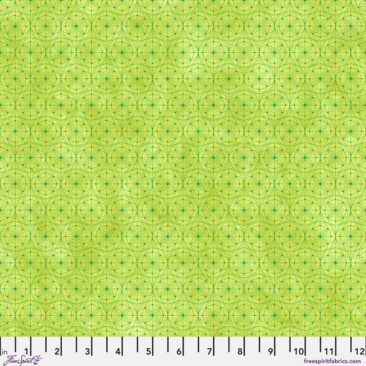 Hue Fabrics || Giucy Giuce || Geo in Lime