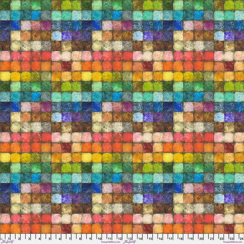 Colorblock Cotton Fabric - Tiled - Tim Holtz