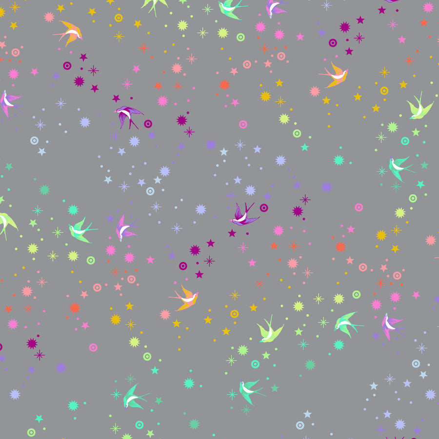 Tula Pink's Greywork - Fairy Dust Shadow