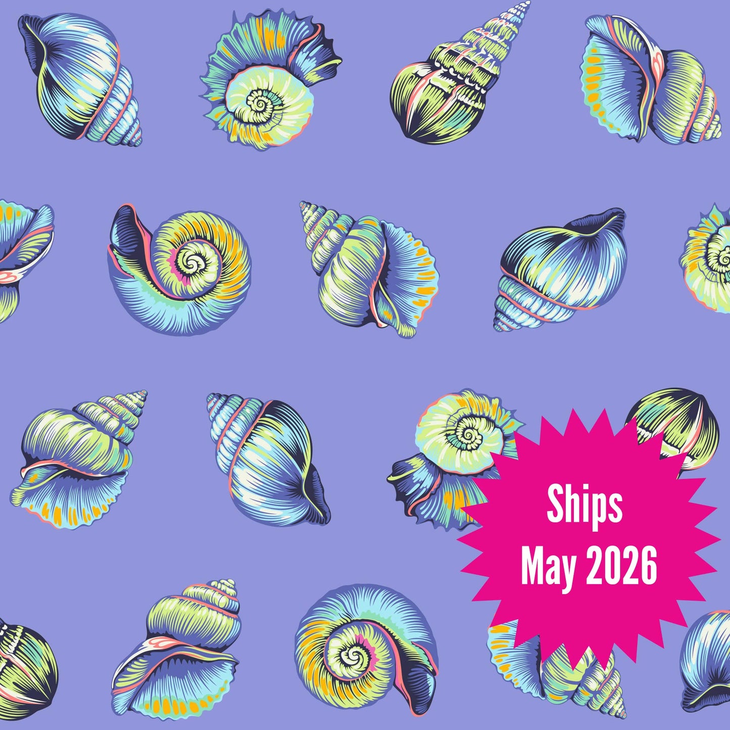 Tula Pink's Floral Reef Fabrics || Lil Shelly Marine || Preorder, Ships May 2025