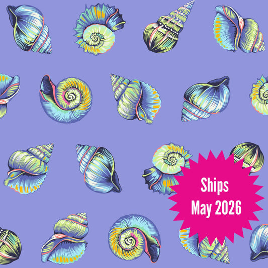 Tula Pink's Floral Reef Fabrics || Lil Shelly Marine || Preorder, Ships May 2025