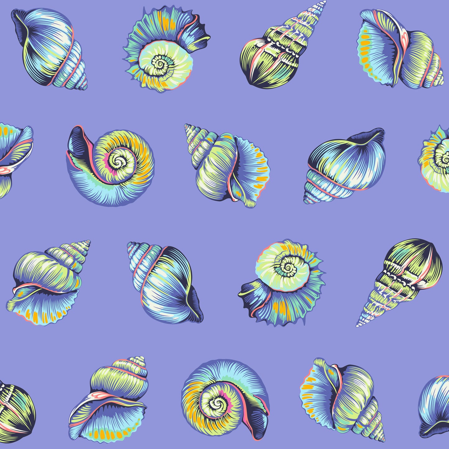 Tula Pink's Floral Reef Fabrics || Lil Shelly Marine || Preorder, Ships May 2025