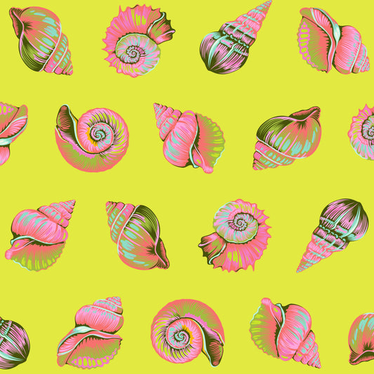 Tula Pink's Floral Reef Fabrics ||Lil Shelly Seagrass