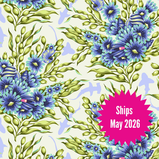 Tula Pink's Floral Reef Fabrics || Shadow Sharks Marine || Preorder, Ships May 2025