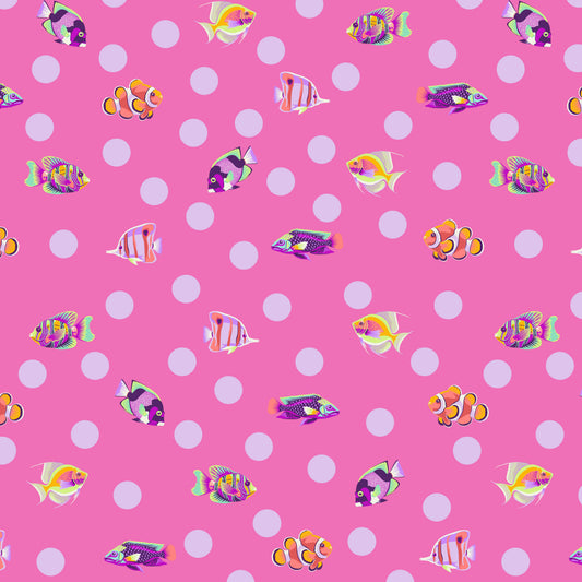 Tula Pink's Floral Reef Fabrics || School Crossing Delphine
